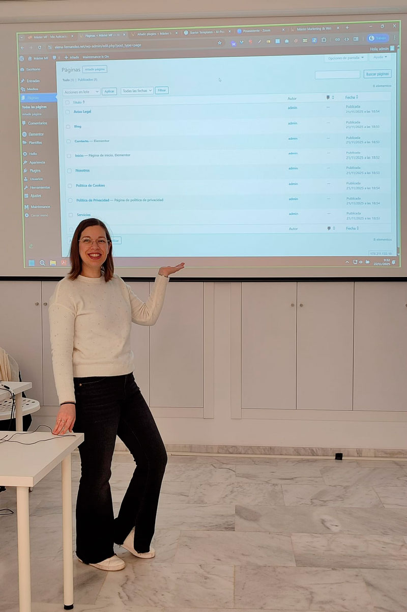 Profesora del máster de Marketing and Web